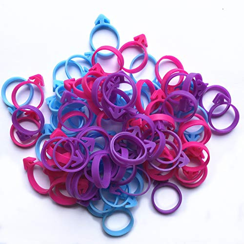 90 Pcs Pastry Bag Ties, Silicone Icing Bag Ties, Reusable Piping Bag Ties Decoration Bag Cake and Pastry Supplies Clips, Includes 3 Color. Suitable for Cupcakes Cookies and Pastry Seal