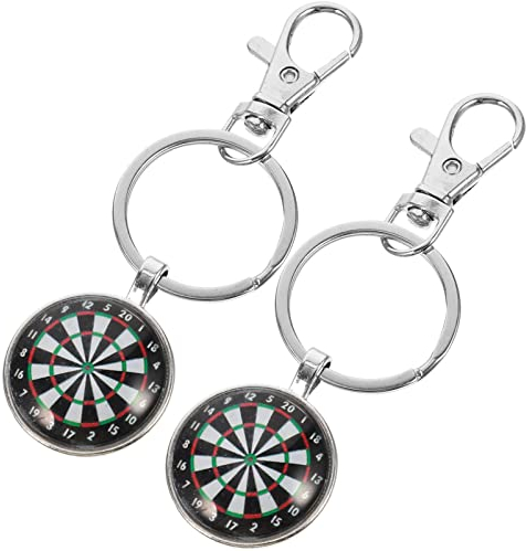 PRETYZOOM 2Pcs Darts Ziel Schlüsselbund Glas Edelstein Schlüsselbund Retro Legierung Lgbt Schlüsselbund für Homosexuelle Lesben Homosexuell Handwerk Ysk0745