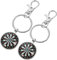 PRETYZOOM 2Pcs Darts Ziel Schlüsselbund Glas Edelstein Schlüsselbund Retro Legierung Lgbt Schlüsselbund für Homosexuelle Lesben Homosexuell Handwerk Ysk0745