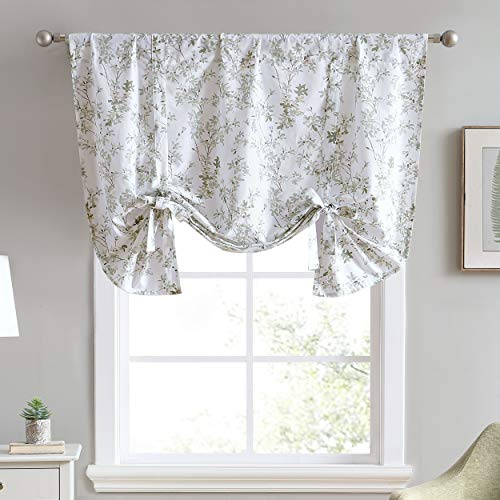 Laura Ashley Home – Volant aus Baumwolle, stilvolle und leichte Fensterdekoration für Heimdekoration, Lindgrün, 127 x 63,5 cm