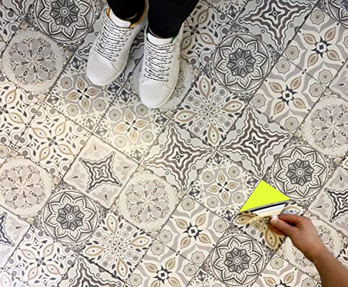 24 Mosaik Bodenaufkleber Wandfliese Aufkleber für 15 x 15cm Fliesen Fliesenaufkleber für Küche Bad Fliesenfolie für Küche u Bad