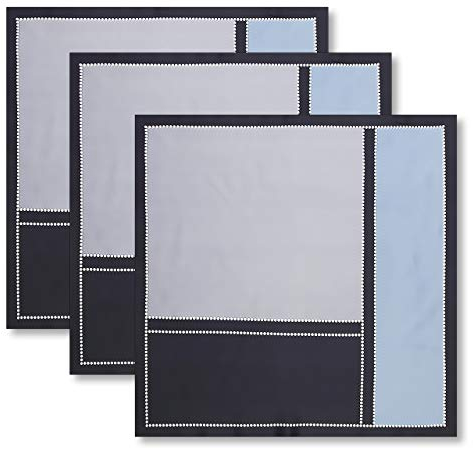 CHIC DIARY 3 Stück 60 * 60cm Seidentuch Damen Elegant Schal Quadratisches Halstuch Seidenschal Karoschal Scarf Dekorative Accessories