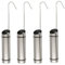 Druline Umidificatore in acciaio inox da appendere al termosifone, evaporatore per termosifoni, con gancio a S, in set da 4 pezzi, di colore argento