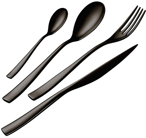 EME Servizio Set di Posate 24 Pezzi in Acciaio 18/10 PVD Etoile Black