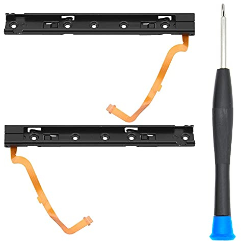 MMOBIEL Gleitschienen-Metallhalterung, 2 St., links und rechts, kompatibel mit Nintendo Switch, inkl. Y-Schraubendreher