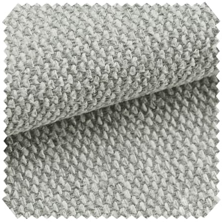 novely® MATERA - Grob Gewebter Mélange Möbelstoff - UV-Beständiger Polsterstoff - Pflegeleichte Meterware 1lfm | Farbe: 01 Marmorgrau