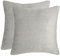 Brentfords Ribbed Corduroy Pack of 2 Cushion Covers 45 x 45 cm Soft Jumbo Cord Fleece Sofa Chair Textured, 18 x 18 - Warm Grey