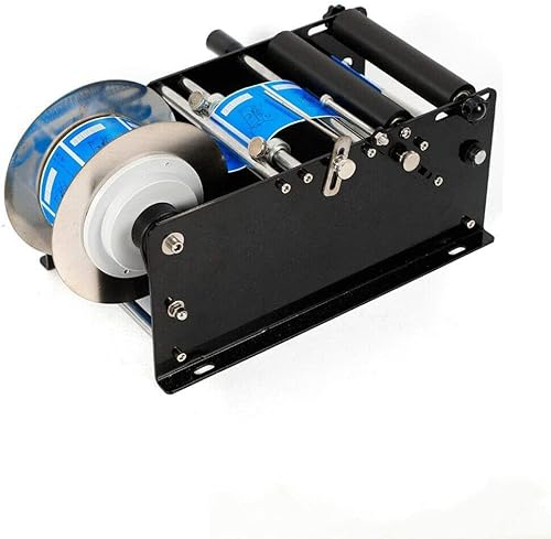 YUNRUX Manual round bottle labeling machine 30 pieces/min labeller plastic bottle label applicator labeling machine for beer, glass bottles