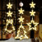 LYUBASA 3 Stück Baum Sterne Glocke Weihnachtsbeleuchtung, 60 Farbige LED Batteriebetriebene mit Saugnäpfe, Timer, warmweiß Lichterkette Innen für Weihnachten Deko, Fenster, Balkon, Party, Hochzeit
