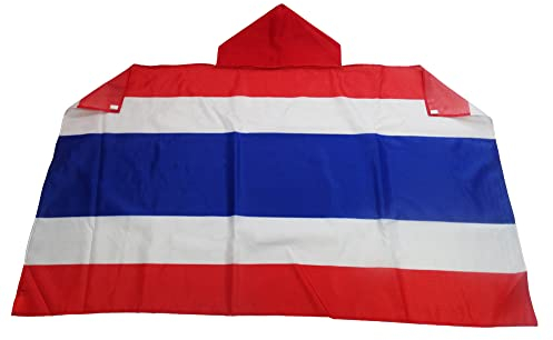 AZ FLAG Bandera de Tailandia 150 x 90 cm, Capa Bandera Tailandésa 100% poliéster con mangas integradas, Body Flag tailandés