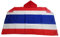 AZ FLAG - Umhangflagge Thailand - 150x90 cm - Thailändische Cape Fahne 100% Polyester mit integrierten Ärmeln und Kapuze - Body Flag 80g