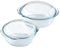 Pyrex® 4 in 1 Collection | Borosilicate Glass Casserole | Set of 2 | Steamer, Quick and Tasty Cooking, Microwave and Dishwasher Safe (2 Pack 1.6L and 2.3L) Casserole Dishes