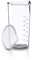 Arendo - Jarra dosificadora de plástico graduada 600 ml y 20 onzas - vaso medidor transparente - ideal para batidoras y batidores eléctricos - jarra de cocina - vaso medidor - taza