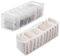 CORTNEY Organizador Plegable de Ropa Interior, Cajas de Almacenamiento para Calcetines, Corbatas, Pañuelos, 11+7 Celdas (Blanco)