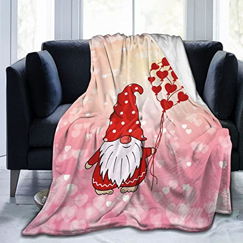 Valentinstag-Wichtel-Überwurfdecke, warme, gemütliche, leichte Decken, Romantisches Valentinstagsgeschenk, Flanelldecke für Sofa, Couch, Bett, Büro, Urlaub, tiv, 127 x 101,6 cm