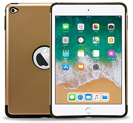Innova iPad Mini 4 (Gold Black) Sleek Silicone Slim Dual-layered Case