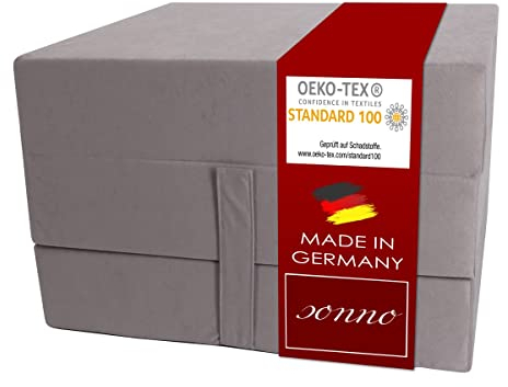 Stillerbursch Klappmatratze sonno 15cm | Gästematratze Faltmatratze Notbett | Mikrofaser | Made in Germany | Ökotex 100 | 3-teilige Faltmatratze | Abnehmbarer Bezug | 70x195x15 cm
