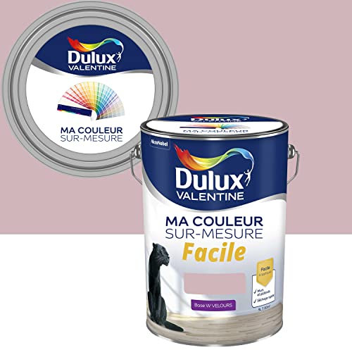 Ma Couleur Sur-mesure par Dulux Valentine – Peinture Intérieure Murs, Plafonds, Boiseries - Facile à appliquer - Velours Rose des Sables 5 L