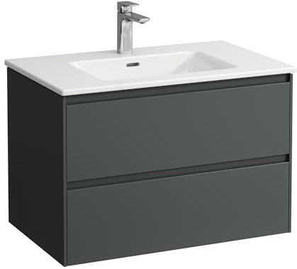 Laufen PRO S Set Lani Komplettset 800, Waschtisch inklusive Waschtischunterbau, 800x500x540mm, H8649652661041, Farbe: Verkehrsgrau