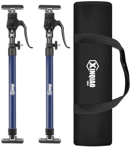 XINQIAO Montagestütze für die Schrankmontage, Schwerlast-Deckenstütze mit Verstellbarer Teleskopstange von 60 cm bis 115 cm, 2 Stück