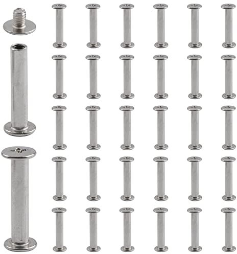 INCREWAY Vis en acier inoxydable Phillips, 30 jeux 5mm X 25mm vis de fixation Chicago Vis à tête cruciforme ronde Poteau de vis Rivet Chicago, argenté