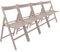Harbour Housewares Beech Wood Folding Chairs - Dove Grey - 4x - Wooden Garden Chair Outdoor Seating Deck Chairs Lightweight Foldable Dining Patio Furniture