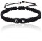 Initial A-Z Armband mit Buchstaben und Herz, Partnerarmband Geflochtenes Band verstellbarer Kette Seilarmband, Paar Geschenk für Frauen und Männer (D)