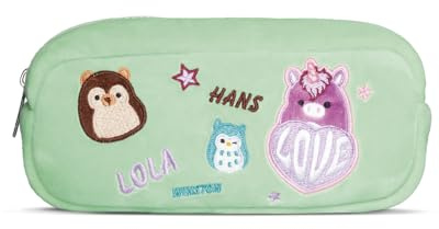 Difuzed Squishmallows Plüsch-Make-up-Kasten - Grün - Cartoon - Reißverschluss - Unisex-Kinder - Reise/unterwegs Make-up Aufbewahrung