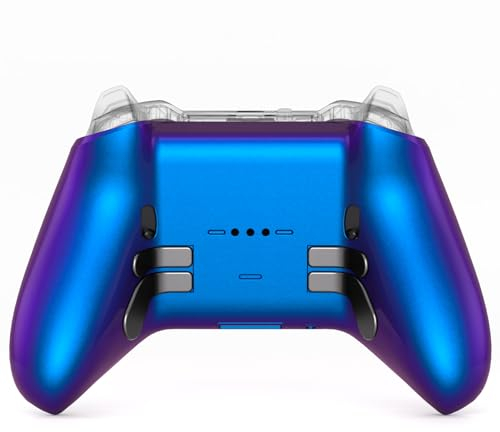 eXtremeRate Cover Posteriore Ricambio per Xbox Elite Series 2 Controller,Custodia Copertura Scocca Trigger Stop per Xbox Elite Series 2 Core Wireless Controller Model 1797-Camaleonte Viola Blu