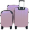 MY TRAVEL BAG Hartschalen-Koffer Reisekoffer ABS Koffer (Handgepäck-Mittel-Groß-Set) 4 Doppel-Rollen Trolley (Rose-Gold, 3er Set)