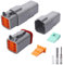 HISports Kit di connettori DT a 6 pin, sigillati, maschio e femmina, per auto, impermeabili, per auto, moto, camion, auto, barche, scooter (1 set)