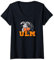 Ulm Basketball Fan Support Schwaben Stadion orange weiss T-Shirt mit V-Ausschnitt