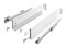 MS Beschläge Stahl Schubkastensystem Weiß Schubladen-Set Schubladensystem 40kg Traglast Unterflurführung Vollauszug Soft Close Schubladenauszug (Länge: 300mm, Höhe: 120mm)