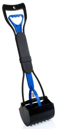 Almineez Paletta per escrementi per cani, con manico lungo, portatile, 60 cm di lunghezza, per raccogliere i rifiuti di cani e gatti