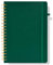 HAKACC Notizbuch B5 Liniert, Notizbuch mit Nummerierten 80 Blatt/160 Seiten, Ringbuch für Arbeit Und Schulbedarf 18 x 25,5cm Grün