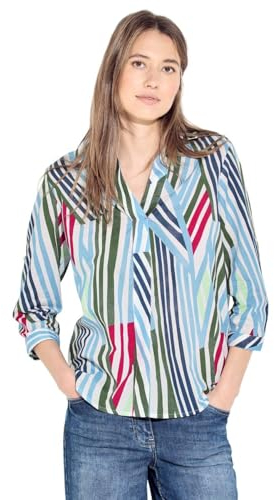 CECIL Damen B344672 Bluse aus Baumwolle, Vanilla White, Large