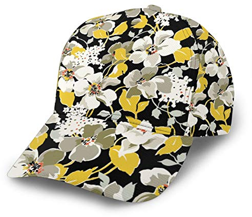 Amkong Baseballmütze für Herren und Damen, weiße Lilie, verstellbar, waschbar, Unisex, Trucker-Kappe, Papa-Hut für Outdoor-Sport, Weiße Lilie, One size