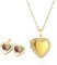 TJUSPIRIT Herz-Medaillon Foto Herzkette Damen Edelstahl Photo Bild Amulett Anhänger Medaillon zum Öffnen Halskette Charms Schmuck Geschenk für Damen Mädchen Mutter Tochter Freundin(Gold)