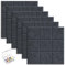 HomeGadget 6x Pinnwand Filz [30 cm x 30 cm ] inkl. 30x Pins - selbstklebend an der Wand ohne Bohren - Memoboard für Büro | Küche | Kinderzimmer in Dunkel Grau