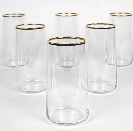 Rakle Avantgarde Gold Saftgläser, 6-teiliges Set