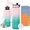 Vikaster Botella, Botella de 1,5 l, Botella Grande para Beber con ácido carbónico, Botella a Prueba de Fugas, Botella Deportiva para Fitness, Exterior