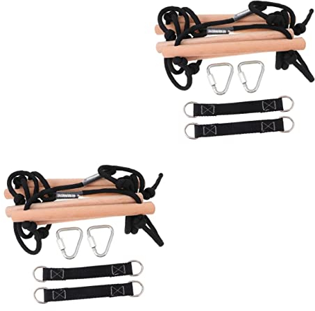 BESTonZON 2 Stück Outdoor Kletter Holzleiter Strickleiter Kletterspielzeug Kinderleiter Schaukel Kinderleiter Erholungsspielzeug Kinderkletterspielzeug Leiterspielzeug Kletterleiter