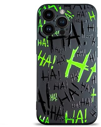 SIMPLYMDRN Slim für iPhone 16 Pro Hülle – Joker Haha Design – Coole Hülle für Männer – Superhelden-Bösewicht Designer-Cover – schlank und flexibel (Jok3ster Green)