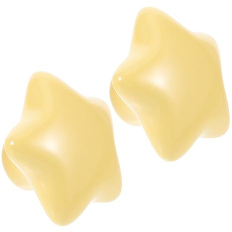 Mikikit 2st Türknöpfe Aus Keramik Schlafzimmer Kommode Knauf Griff Tür Schrank Knöpfe Türklinke Stern Innentürgriffe Ziehen Sie Schrankknöpfe Und Zieht Kommode Knopf Aus Porzellan Yellow