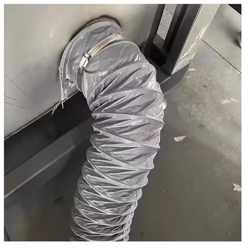 Abluftschlauch Lüftungsschlauch Trockner Schlauch 100mm 120mm 150mm 200 63 89 180mm Flexrohr, Innen Außen Trockner-Entlüftungsschlauch Mit Klemmen, Hochbelastbarer Abluftschlauch Für Gewerbliche Zweck