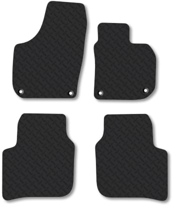 Skoda Superb (2008-2015) 5mm Rubber Car Mats | Heavy Duty Rubber Tailored Fit Floor Mats Full Coverage Durable Waterproof Accessories Easy Clean Anti Slip Made in the UK