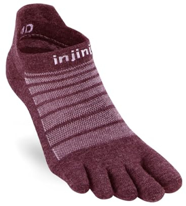 Injinji Run Lightweight No-Show Merino Wool Socks