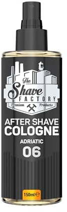 The Shave Factory Aftershave Cologne for Men – Adriatic 150ml – Fresh, Refreshing, and Warm – Long-Lasting Citrus and Woody Fragrance – Soothes Irritation, Refreshes the Skin