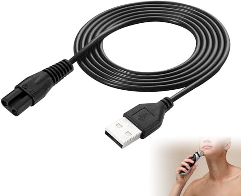1 Pc One Blade Charger Portable for Travel Shaver Charger USB 8-Shaped Charging Cable Fit for Philips One Blade Charger Replacement Charger Compatible with Wahl Shaver