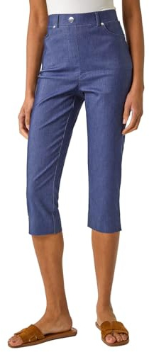 Roman Originals Lift Sculpt Shape Cropped Stretch Trouser for Women UK - Ladies Everyday Holiday Spring Summer Comfy Soft Evening Vacation Work Party
